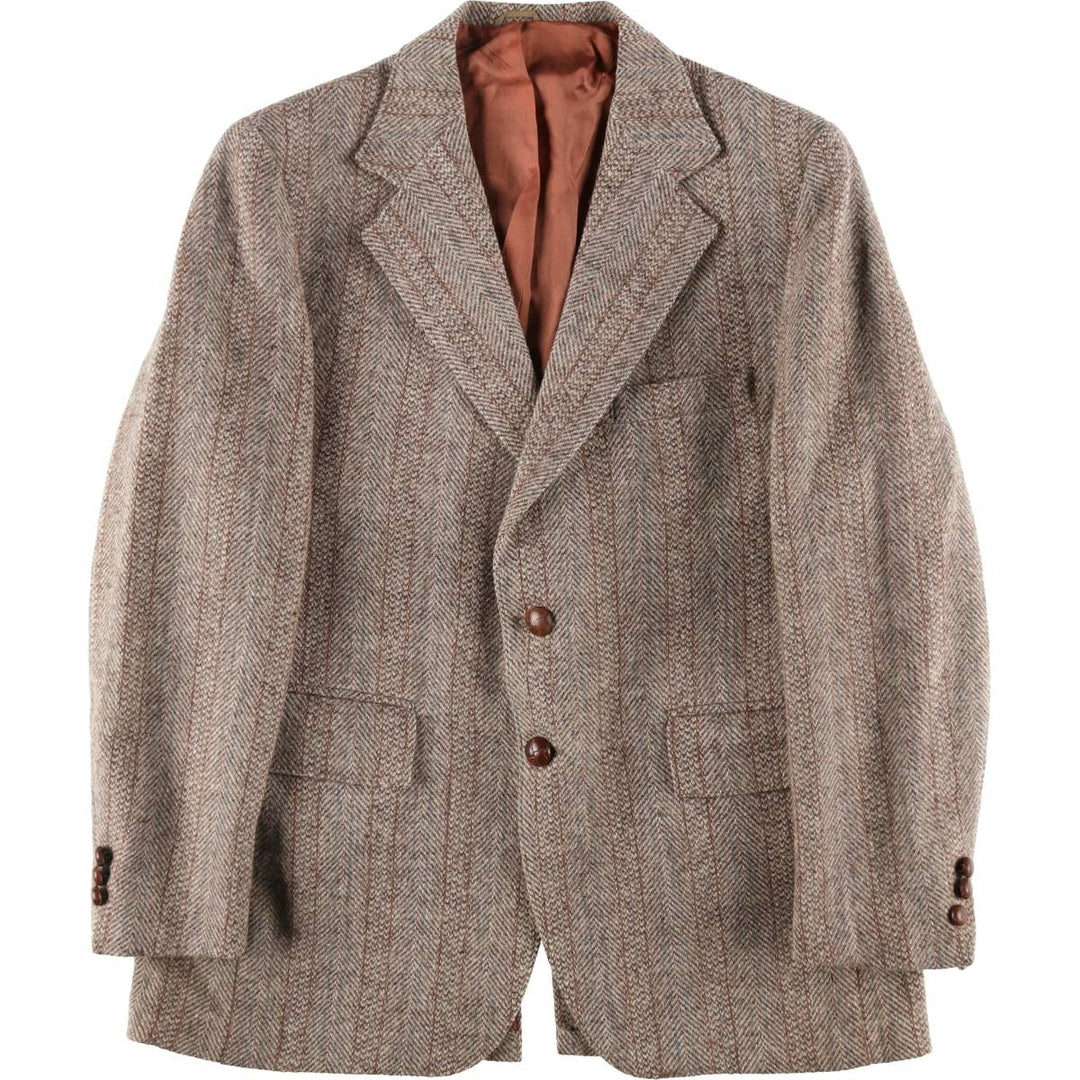 Quality Harris Tweed Harris Tweed Stripe Pattern Herringbone Wool Tailored Jacket Made in USA Men's M size /eaa509881