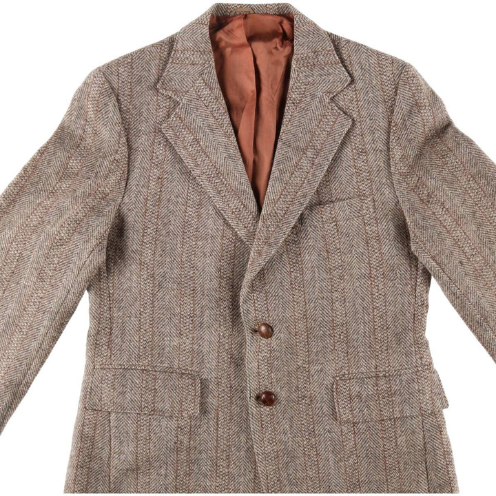 Quality Harris Tweed Harris Tweed Stripe Pattern Herringbone Wool Tailored Jacket Made in USA Men's M size /eaa509881