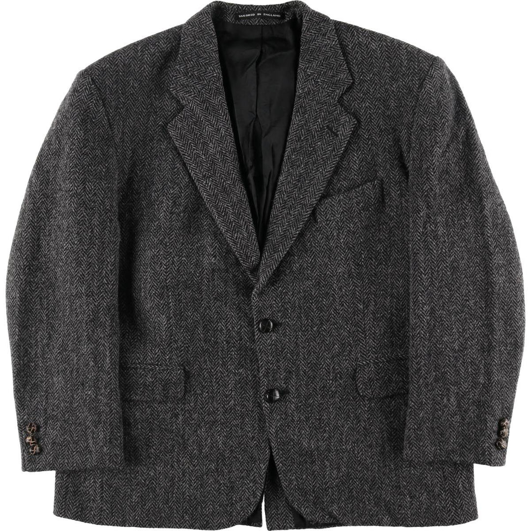 ALEXANDRE Harris Tweed Herringbone Wool Tailored Jacket Made in England Men's L size /eaa509882