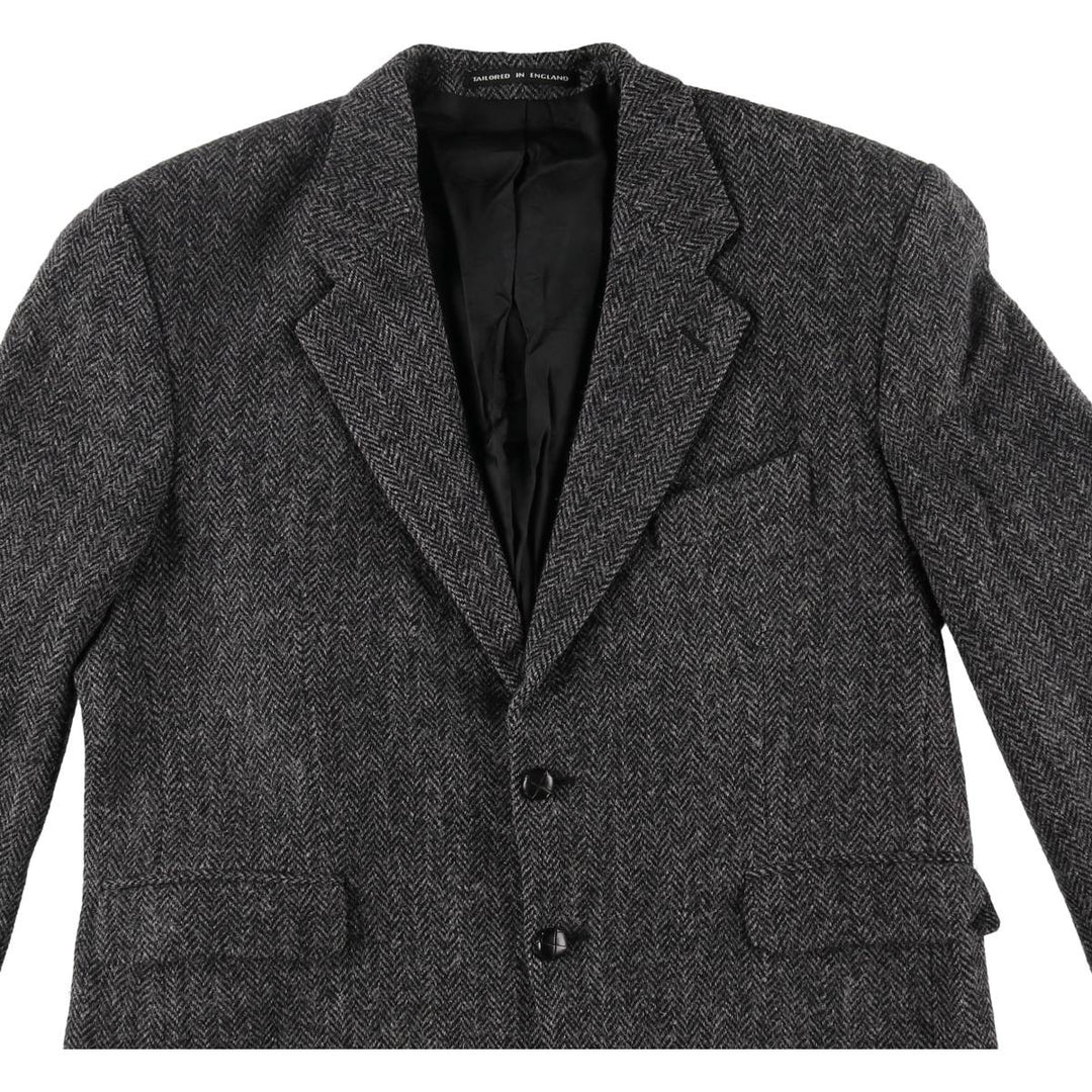 ALEXANDRE Harris Tweed Herringbone Wool Tailored Jacket Made in England Men's L size /eaa509882