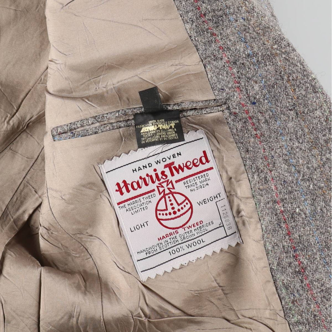 MOORES Harris Tweed Harris Tweed Stripe Pattern Color Nep Wool Tailored Jacket Made in Canada Men's M size /eaa509883