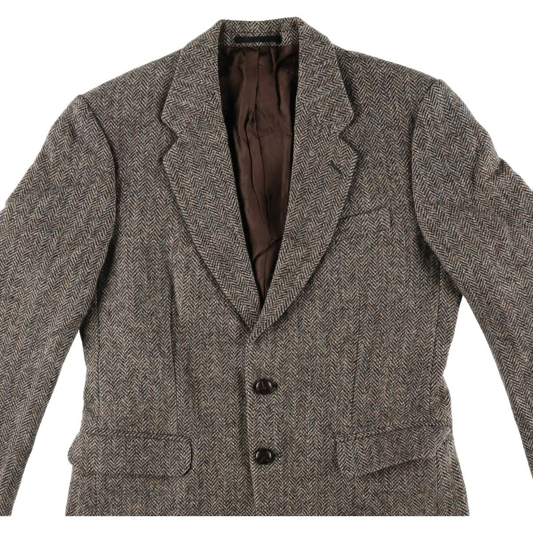 St. Michael Harris Tweed Harris Tweed Herringbone Wool Tailored Jacket Made in England Men's M size /eaa509889