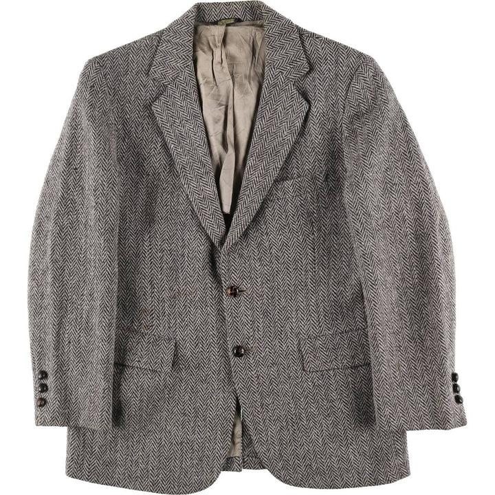 HEATHER Harris Tweed Herringbone Wool Tailored Jacket Men's L size / eaa509890