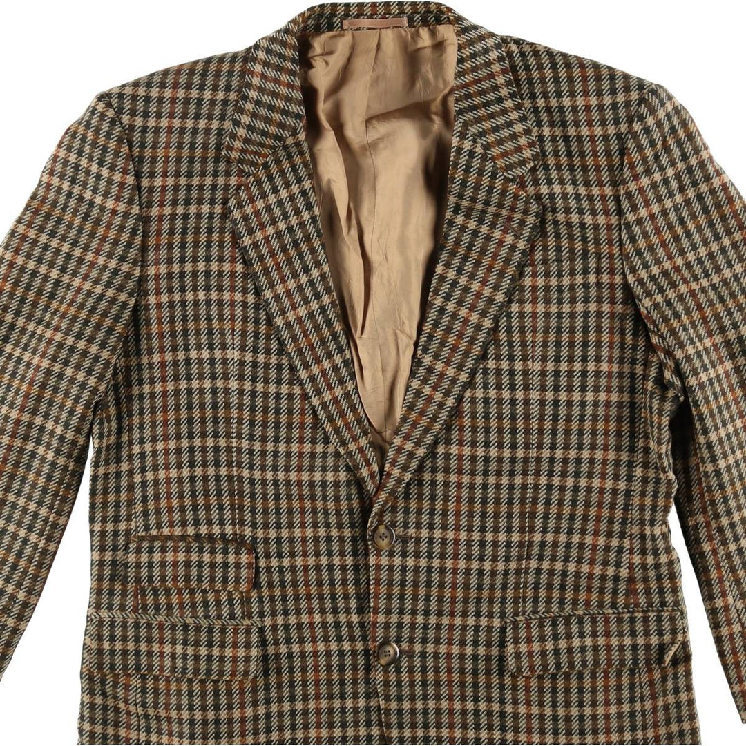 Burberry's Check Pattern Wool Tailored Jacket Made in France Men's M size / eaa509894