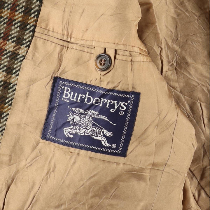 Burberry's Check Pattern Wool Tailored Jacket Made in France Men's M size / eaa509894