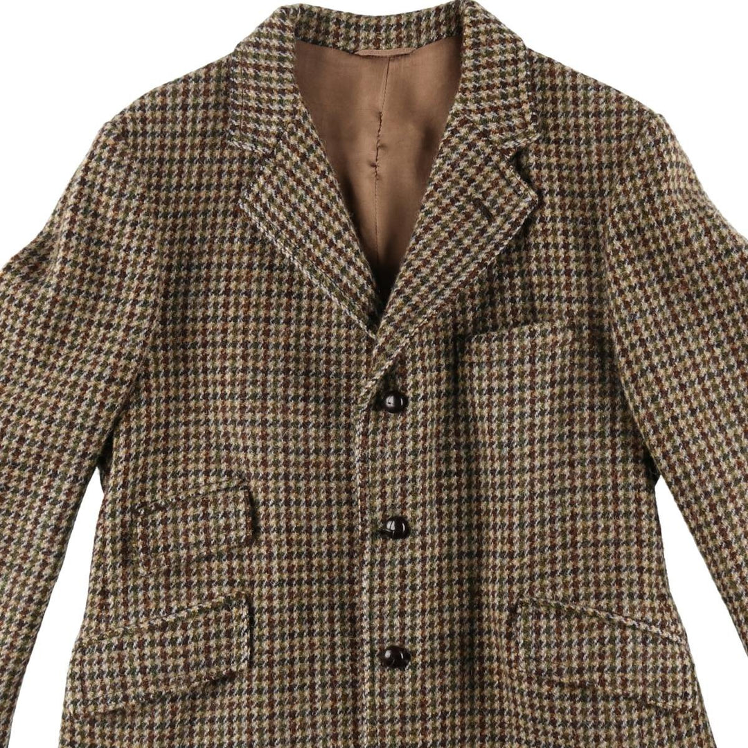 70s-80'S Dunn and Co. Harris Tweed Check Pattern Wool Tailored Jacket Men's L Size Vintage /eaa509897