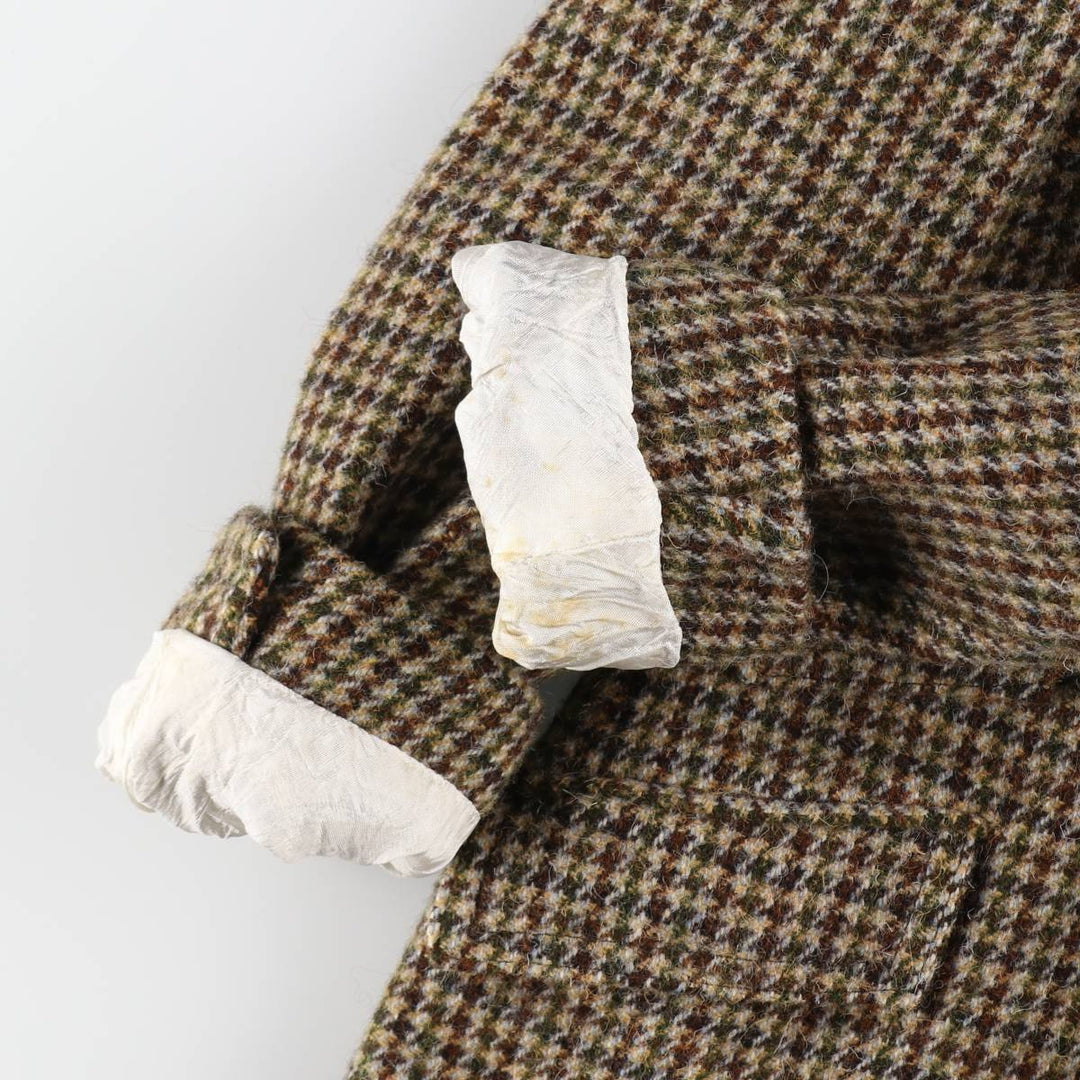 70s-80'S Dunn and Co. Harris Tweed Check Pattern Wool Tailored Jacket Men's L Size Vintage /eaa509897