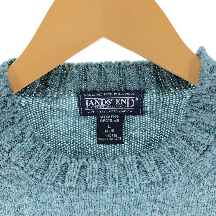 00'S LANDS' END wool knit sweater made in the UK, women's size L /eaa509904