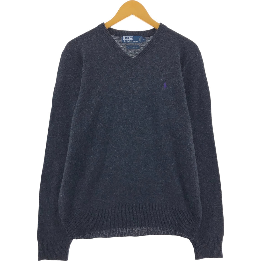 Ralph Lauren V-neck lambswool knit sweater, men's size M / eaa509906
