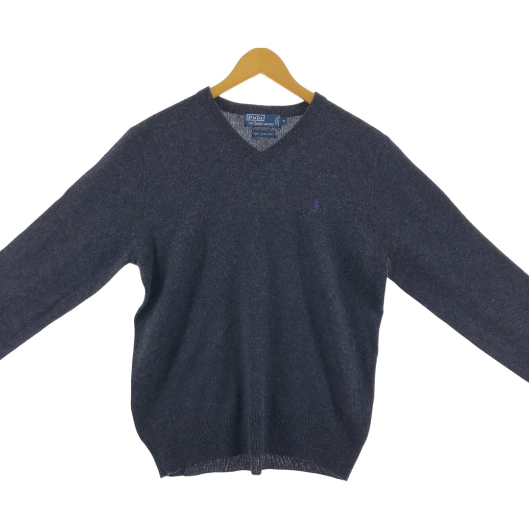 Ralph Lauren V-neck lambswool knit sweater, men's size M / eaa509906