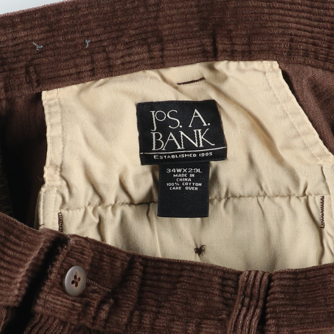 JOS.A.BANK Two-pleat wide ribbed corduroy pants for men, equivalent to W32 / eaa509978