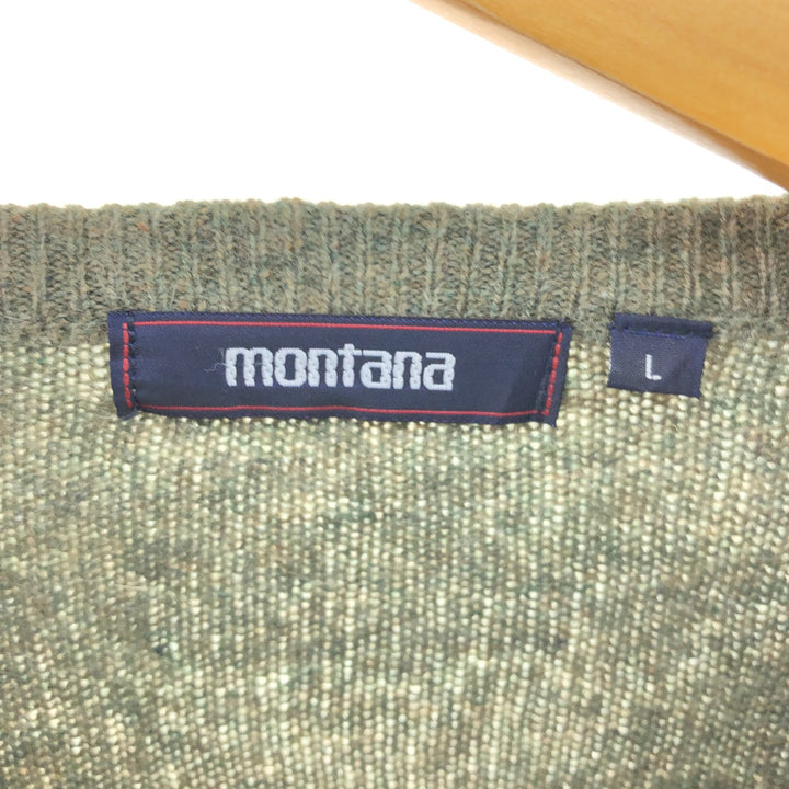 Montana MONTANA Cable Knit Wool Knit Sweater Men's Size L /eaa510005