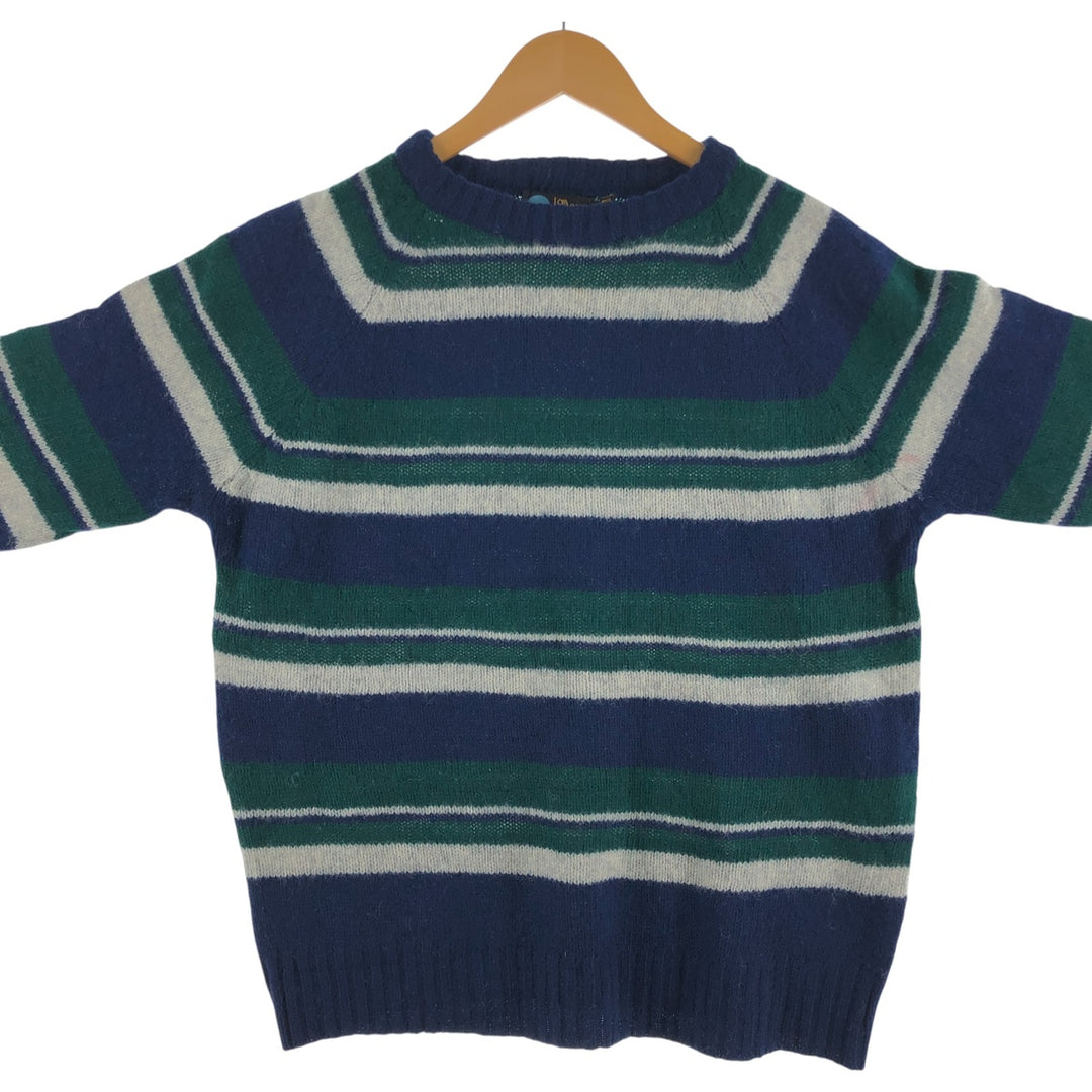 Warp two multi-border wool knit sweater, men's size L /eaa510026