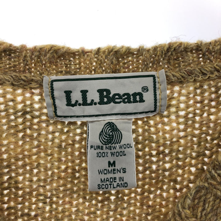 80'S LLBean V-neck wool knit sweater, men's size M, vintage /eaa510030