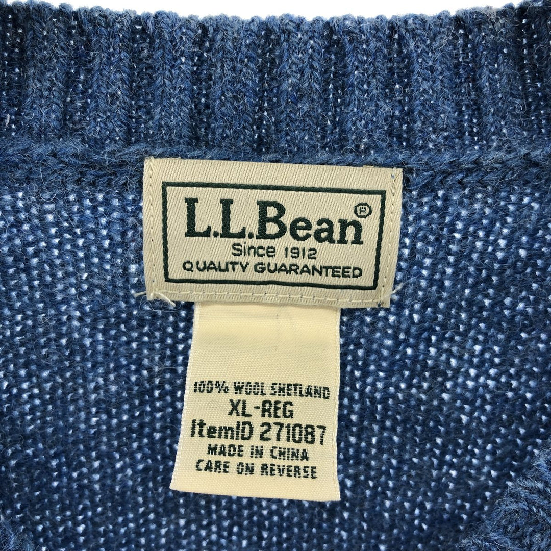 90'S LLBean Wool Knit Sweater Men's XL Vintage /eaa510031