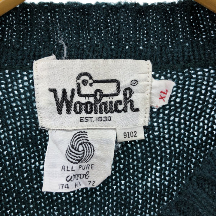 70'S WOOLRICH Wool knit sweater, men's XL size, vintage /eaa510034