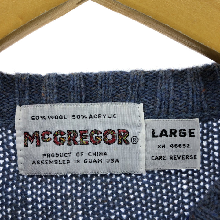 80'S McGREGOR Wool Knit Sweater Men's Size L Vintage /eaa510036