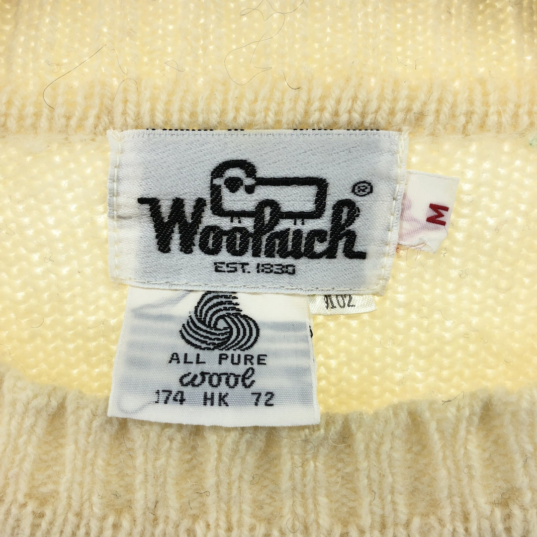 80'S WOOLRICH Wool knit sweater, men's size M, vintage / eaa510039