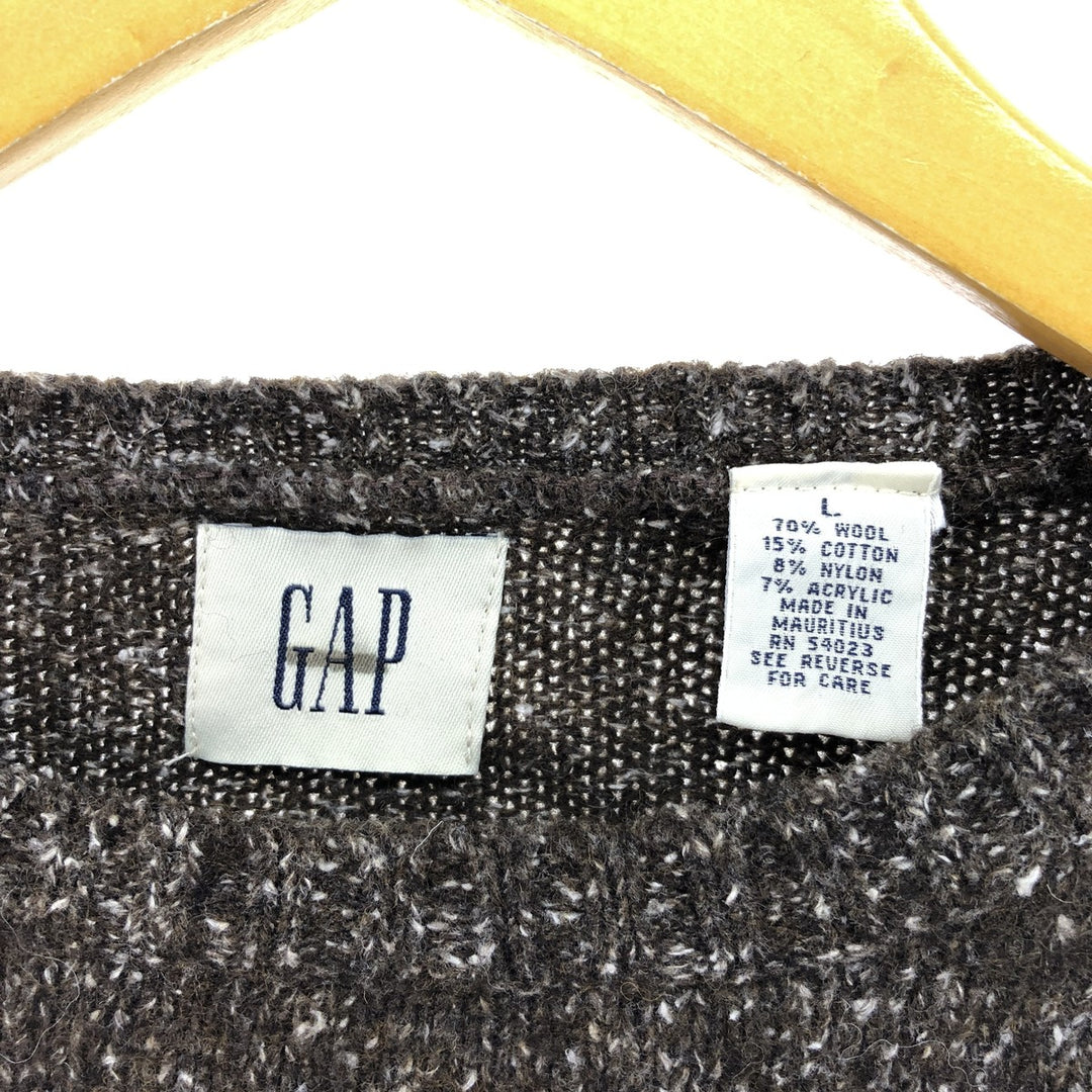 90'S GAP Old Gap Wool Knit Sweater Men's L Size Long Sleeve Color Nep Vintage /eaa510040