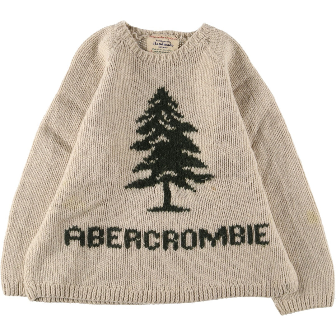 Abercrombie and Fitch All-over Print Wool Knit Sweater, Men's S Size / eaa510042