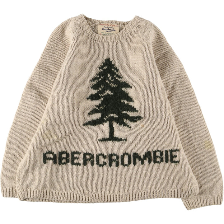 Abercrombie and Fitch All-over Print Wool Knit Sweater, Men's S Size / eaa510042