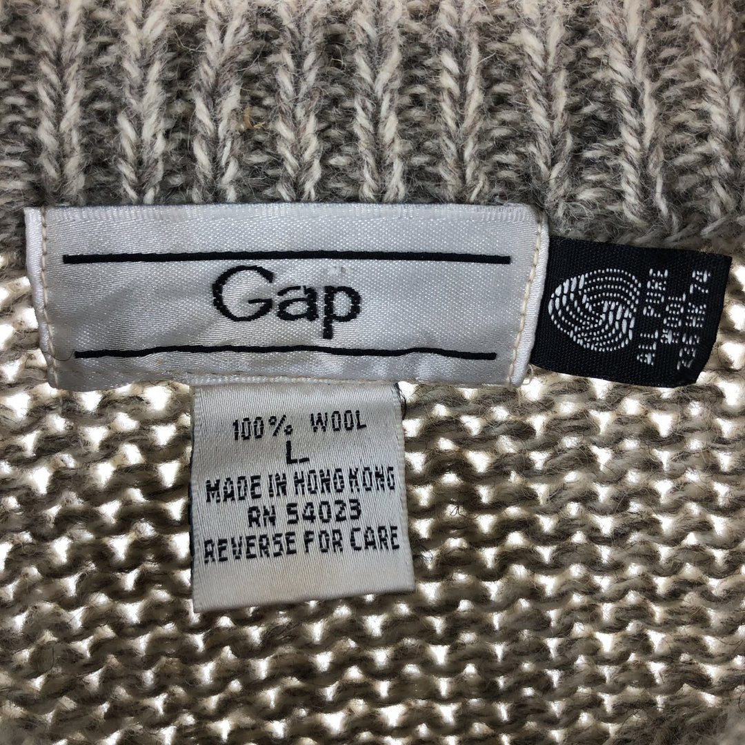 80'S GAP Old Gap Diamond Pattern Wool Knit Sweater Men's L Size Vintage /eaa510044