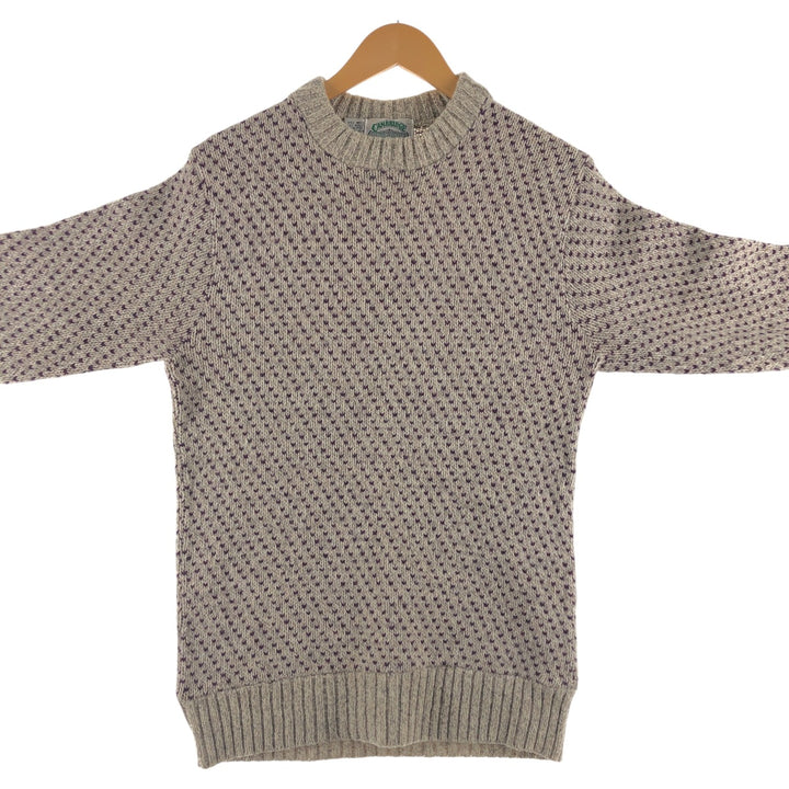 90'S Cambridge Dry Goods Company Birdseye Pattern Wool Knit Sweater Made in USA Men's Size L Vintage /eaa510049