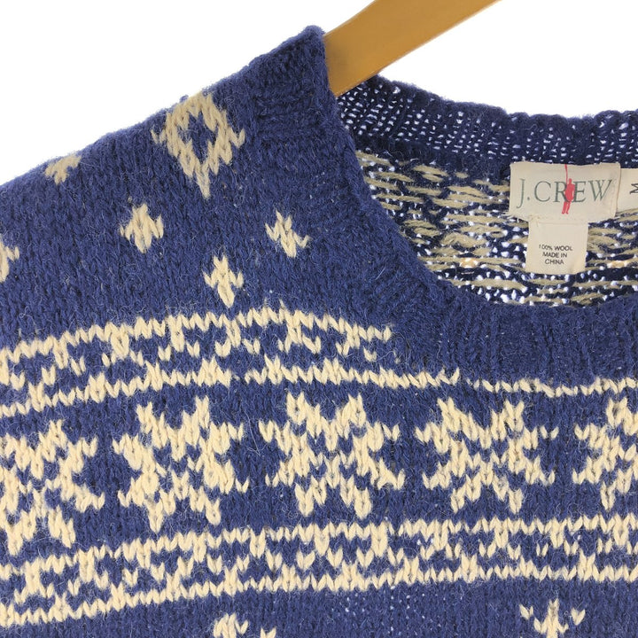 90'S J.Crew Snow Pattern Nordic Sweater Men's M Size Vintage /eaa510062