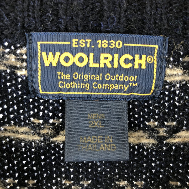 WOOLRICH Birdseye Pattern Wool Knit Sweater Men's XXL /eaa510065