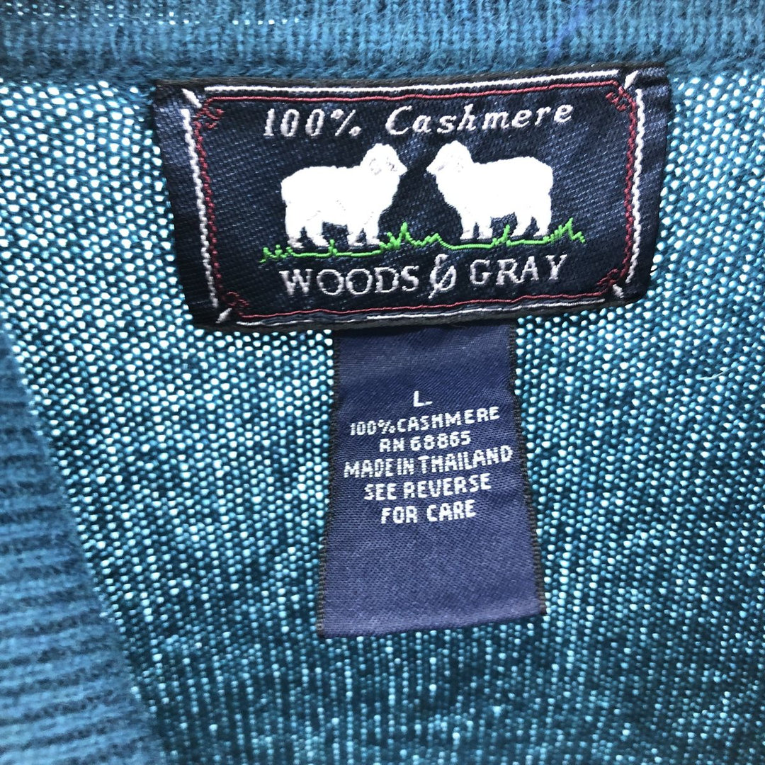 WOODS AND GRAY Cashmere Polo Knit Sweater Men's Size L /eaa510085