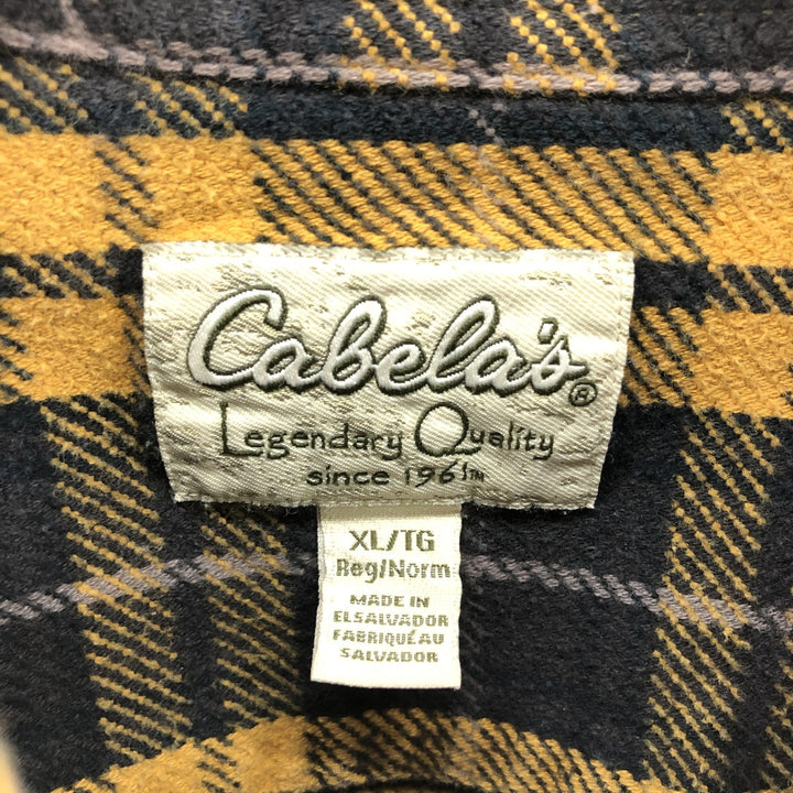 Cabelas Long Sleeve Flannel Check Shirt Men's XL /eaa510126