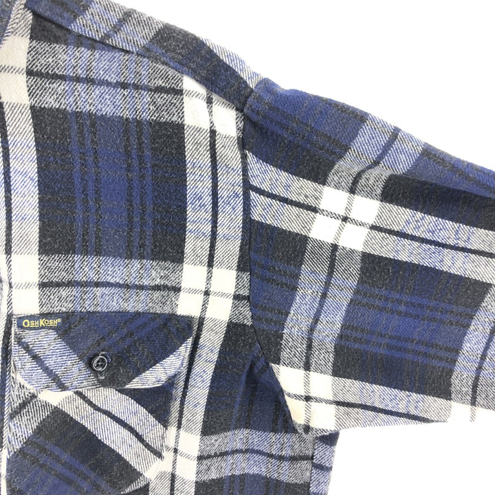 80s-90'S Osh Kosh Long Sleeve Flannel Check Shirt Made in USA Men's XXL Vintage /eaa510128