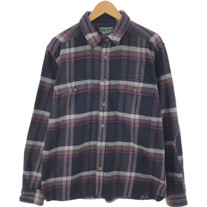 WOOLRICH Long Sleeve Light Flannel Check Shirt Men's Size L /eaa510131