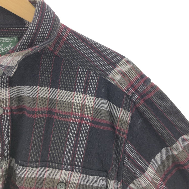 WOOLRICH Long Sleeve Light Flannel Check Shirt Men's Size L /eaa510131