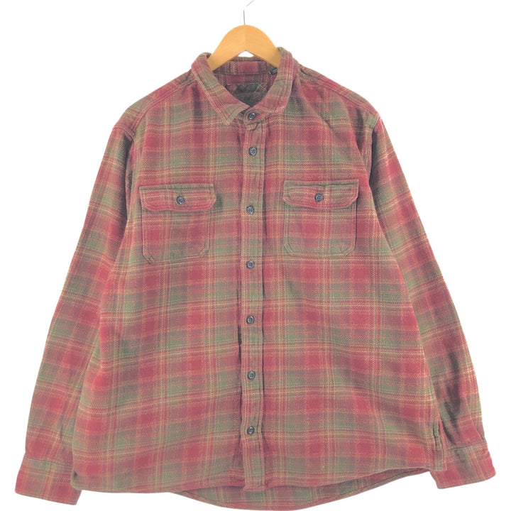 ORVIS Ombre Check Long Sleeve Heavy Flannel Check Shirt Men's XXL / eaa510136