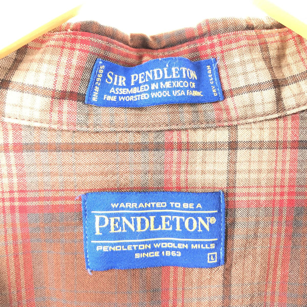 Pendleton Ombre Check Long Sleeve Button-Down Check Shirt Men's Size L / eaa510140