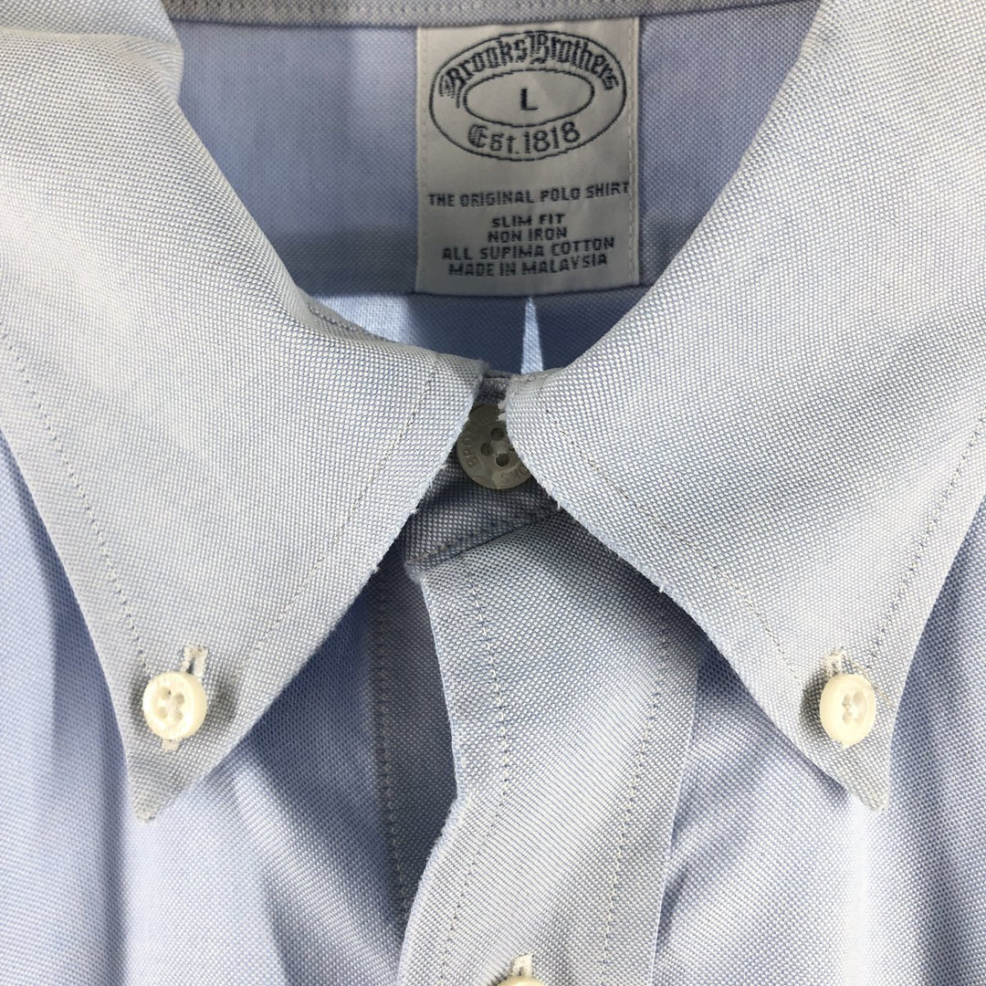 Brooks Brothers SLIM FIT long sleeve button down shirt, men's size L / eaa510167