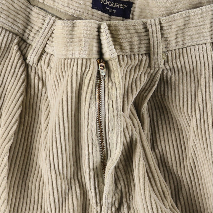 90'S Levi's DOCKERS Khakis wide ribbed two-pleat corduroy pants men's w37 equivalent vintage /eaa510178