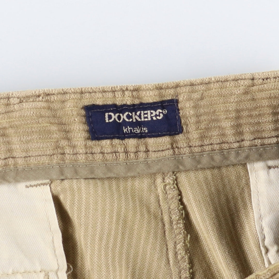 90'S Levi's DOCKERS Khakis wide ribbed two-pleat corduroy pants men's w34 equivalent vintage /eaa510181