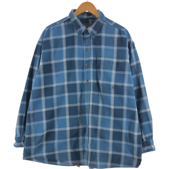 90s~00'S St. John's Bay Long Sleeve Flannel Check Shirt Men's XXL Vintage /eaa510184