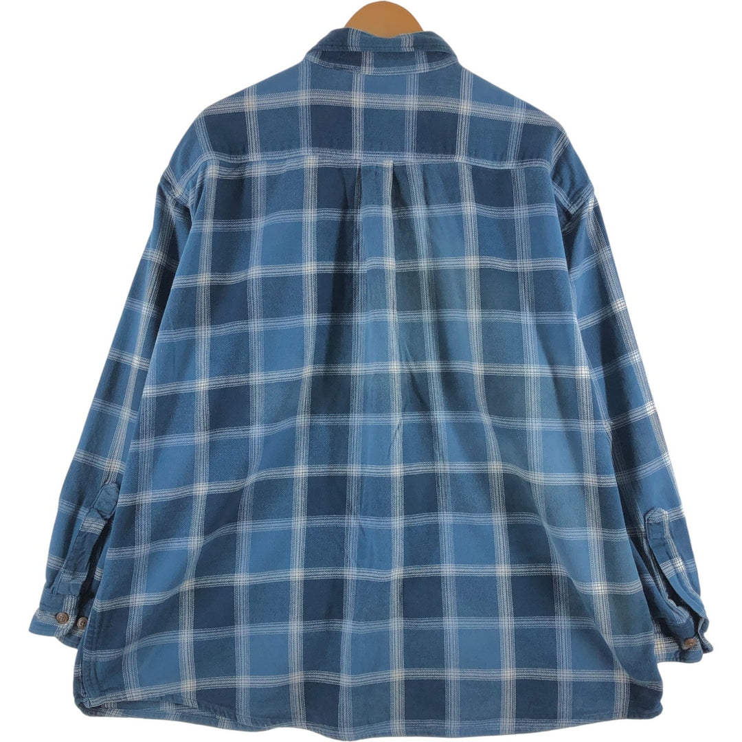 90s~00'S St. John's Bay Long Sleeve Flannel Check Shirt Men's XXL Vintage /eaa510184