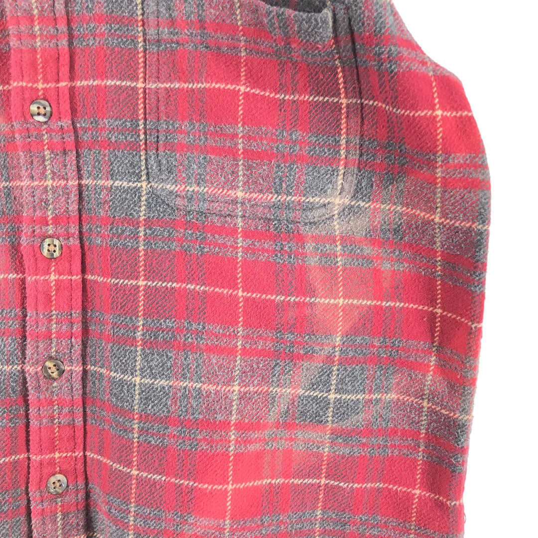 90s~00'S St. John's Bay Long Sleeve Heavy Flannel Check Shirt Men's Size L Vintage /eaa510185