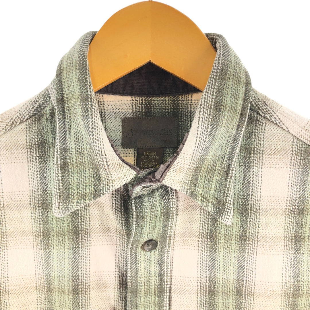 90s~00'S St. John's Bay Long Sleeve Flannel Check Shirt Box Shirt Men's Medium Vintage /eaa510187