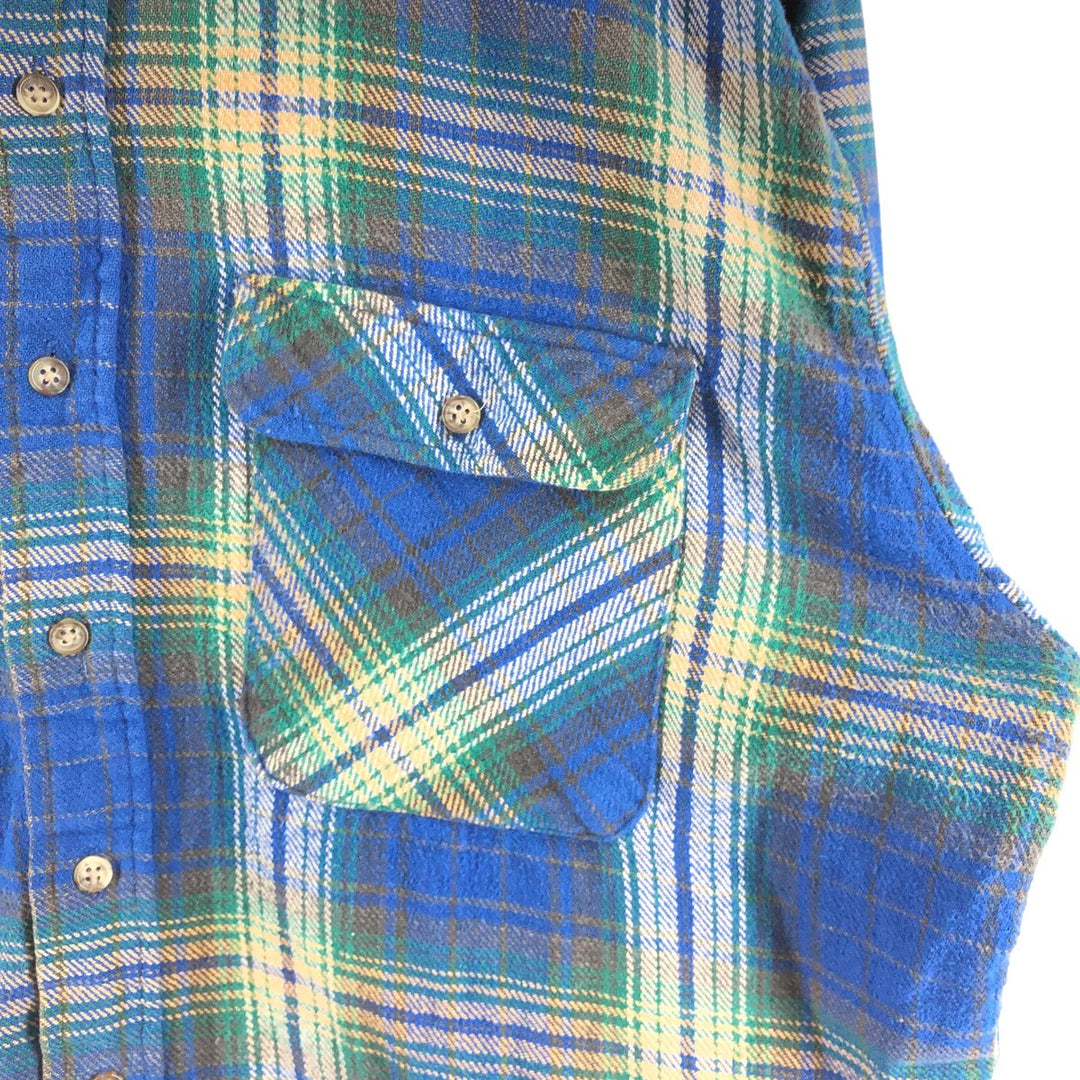 90'S Northwest Territory Ombre Check Long Sleeve Flannel Check Shirt Men's Size L Vintage /eaa510188