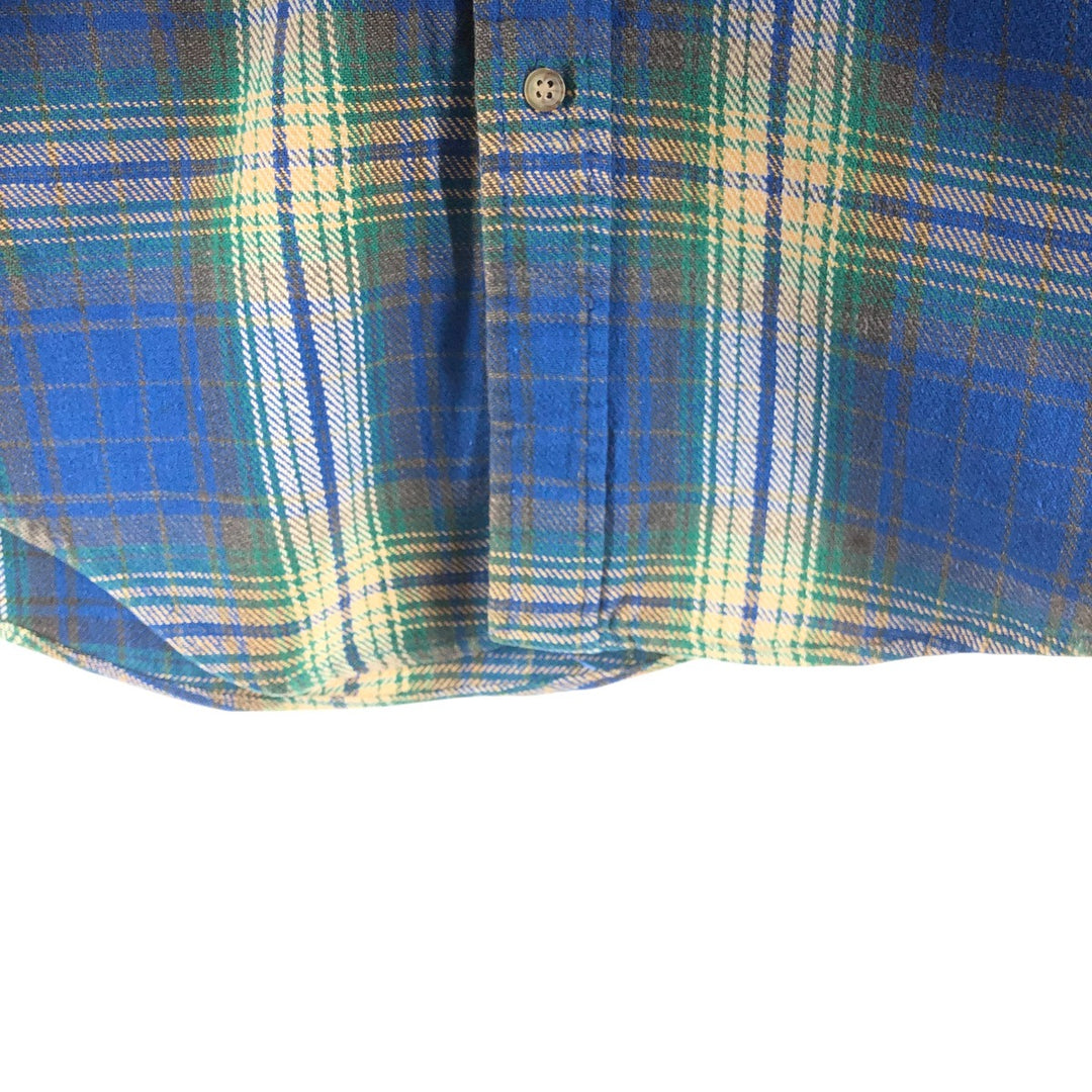 90'S Northwest Territory Ombre Check Long Sleeve Flannel Check Shirt Men's Size L Vintage /eaa510188