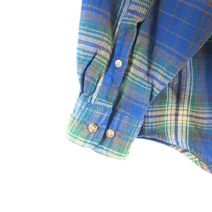 90'S Northwest Territory Ombre Check Long Sleeve Flannel Check Shirt Men's Size L Vintage /eaa510188