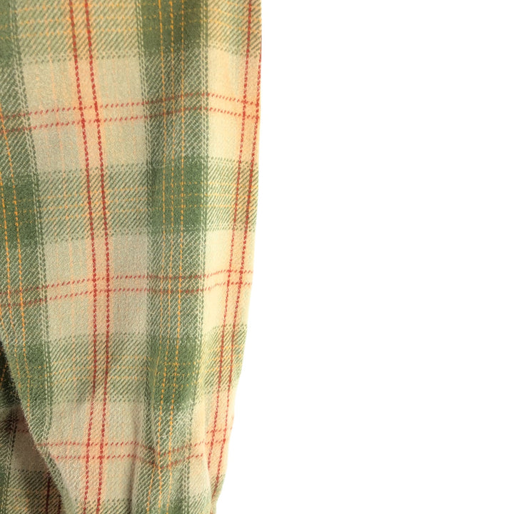 90s~00'S St. John's Bay Long Sleeve Heavy Flannel Check Shirt Men's L Size Vintage /eaa510189