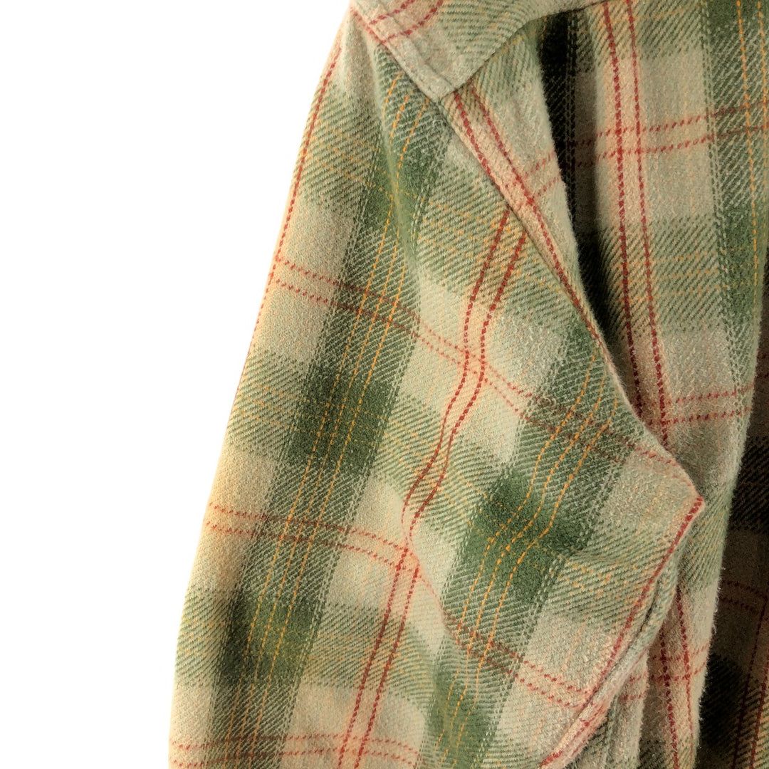 90s~00'S St. John's Bay Long Sleeve Heavy Flannel Check Shirt Men's L Size Vintage /eaa510189