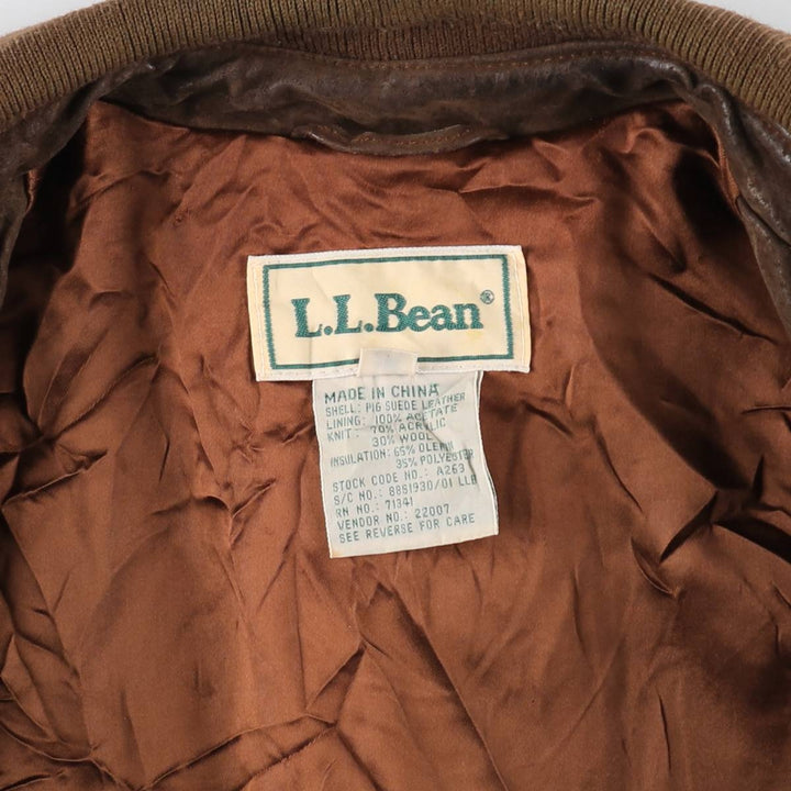 80'S LLBean suede leather blouson, men's size L, vintage /eaa510204