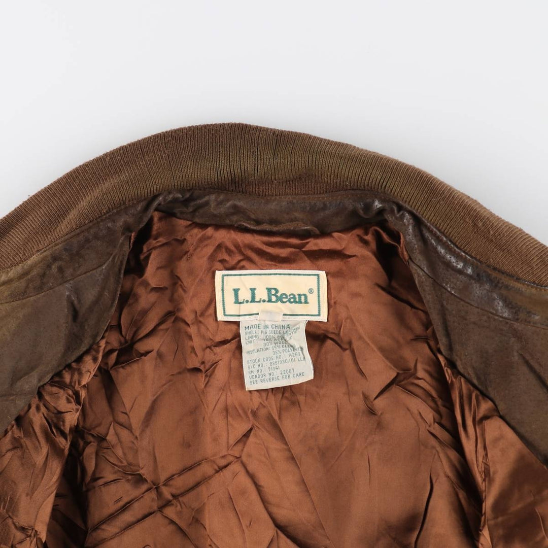 80'S LLBean suede leather blouson, men's size L, vintage /eaa510204